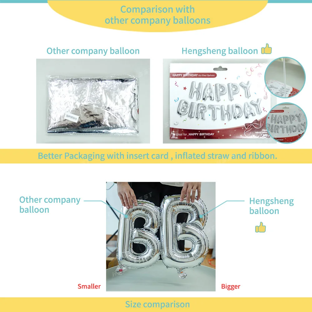 14inch Gold Silver Alphabet Letter Balloons Aluminum Hanging Foil Balloon Wedding Birthday party decor banner Air Mylar Balloons