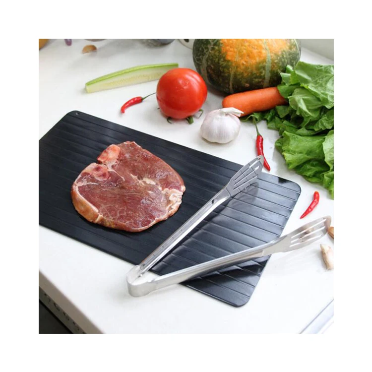 Premium Quality aluminum alloy rapid quick magic defrost board fast thawing frozen meat food defrosting tray