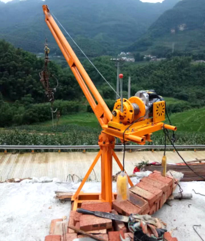 200KG to 2000KG Construction Roof Lifting Hoist Outdoor Rotation Mobile Jib Wire Rope Engine Customized Provided Mini Craneects