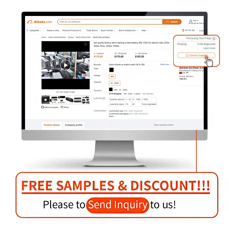 Ebike Battery 36v 12ah 10ah 20ah Lithium Iron Phosphate 36v Battery Pack