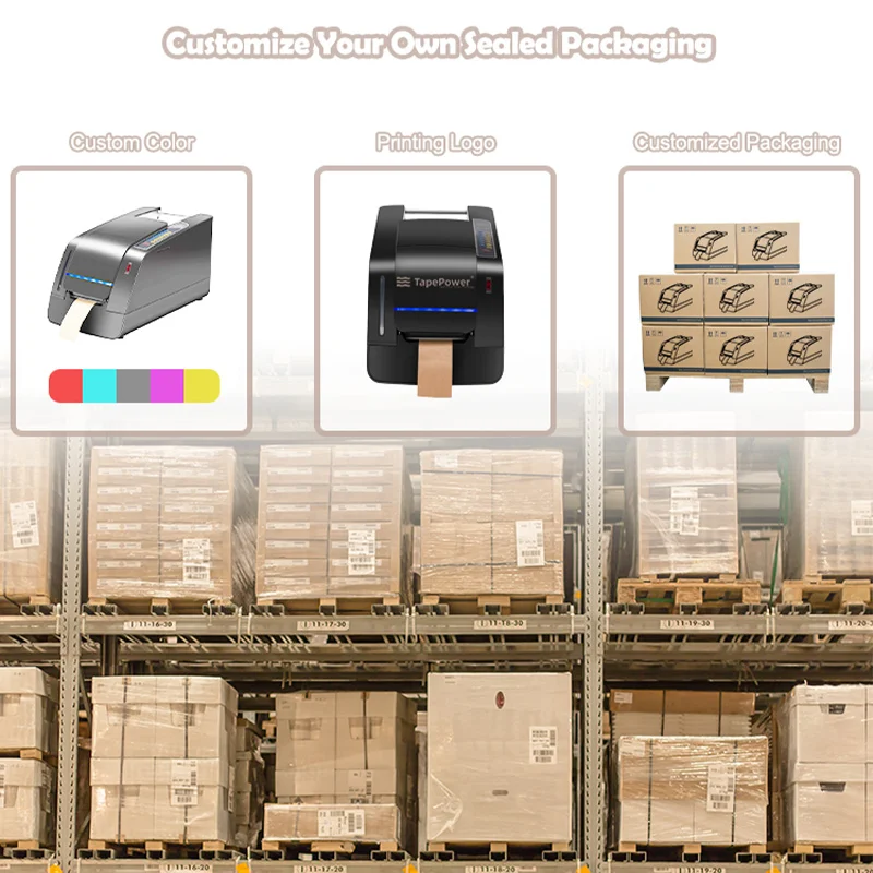 Carton Sealing Protection Kraft Paper Gummed Water Activated Automatic Wet Packaging Custom Tape Dispenser