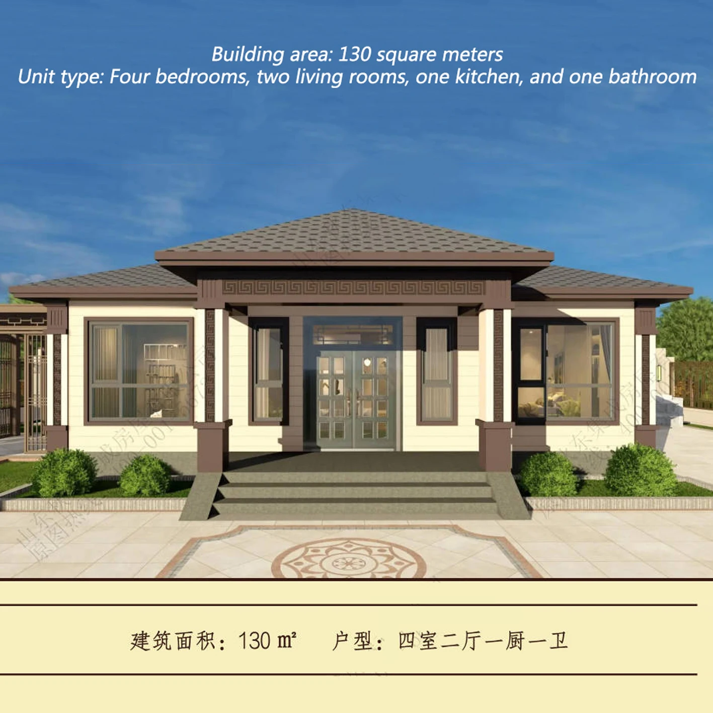 Modern luxury light steel structure villa residential