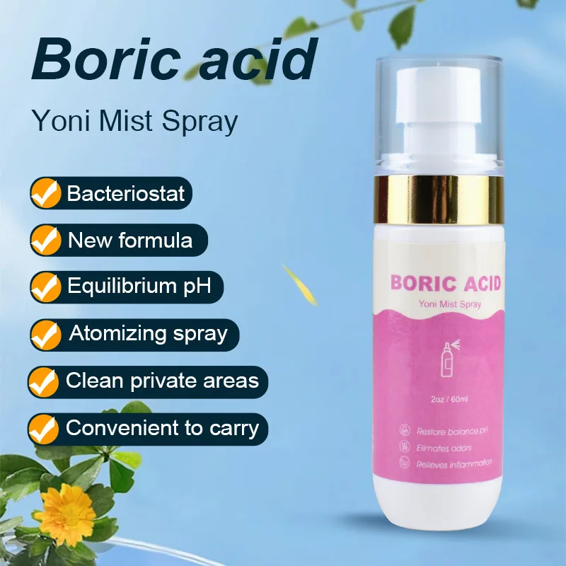 Private Label Yoni Spray Feminine Vaginal Care Remove Odor Women Cleaning Medical Boric Acid Yoni Mist Spray