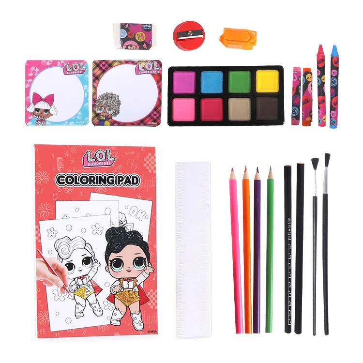 Lol Surprise Custom Deluxe Rainbow Wooden Set De Arte Full Colors  Professional Art Drawing Set