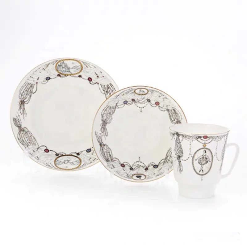 Lomonosov Russian Royal Porcelain Afternoon Tea Set Bone China Coffee Cup Set Ballet Series