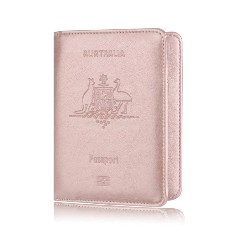 Wholesale Colourful Custom Logo Family Travel Credit Card Passport Cover Rfid Blocking Pu Leather Australia Passport Holder