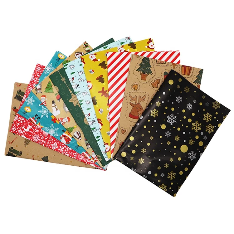 Wholesale Eco-friendly Christmas Gift Decoration Kraft Rolling Wrapping Paper