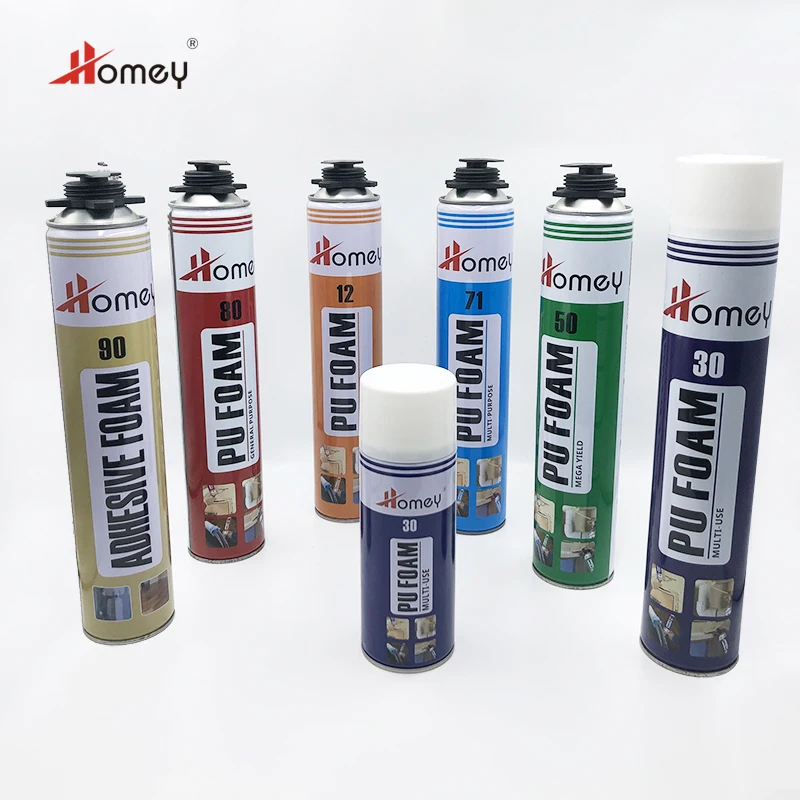 Homey multi-purpose one component spray unit bendable polyurethane for roof or wall pu foam
