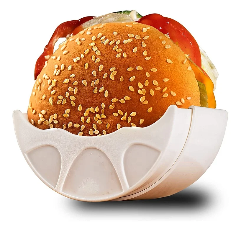 Eco Friendly Mess-Free Dishwasher Safe BPA-Free Original Burger Holder Hygienic Reusable Hamburger Bun Shell