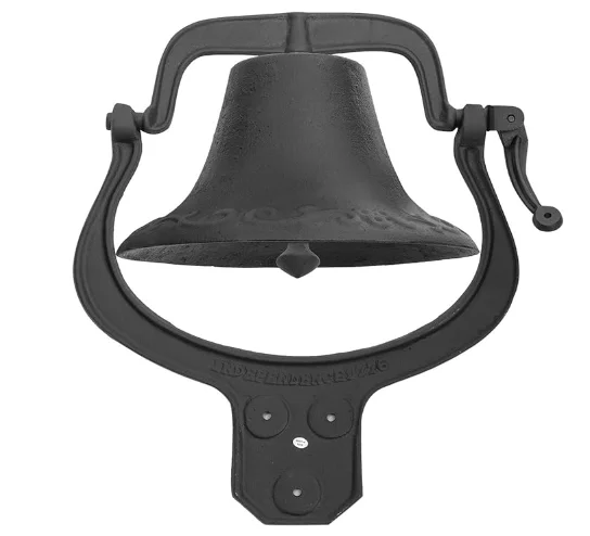 Large Heavy Cast Iron Farm Dinner Bell Heavy Duty Yard Bell Antique Style Farmhouse Gate Bell Outdoor for Church School Farm