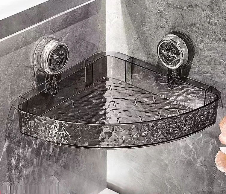Aoniu Bathroom Kitchen Sink Soap Saver Tray Suction Cup Soap Sponge Holder Wall-Mounted Storage Racks