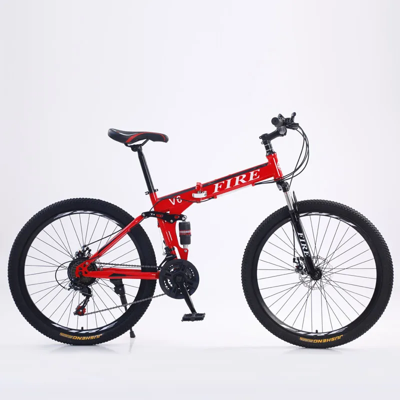 Wholesale 24/26 Inch Foldable Mountain Bike Variable Speed with Shock Absorption for Students and Adults Alloy Rim Material
