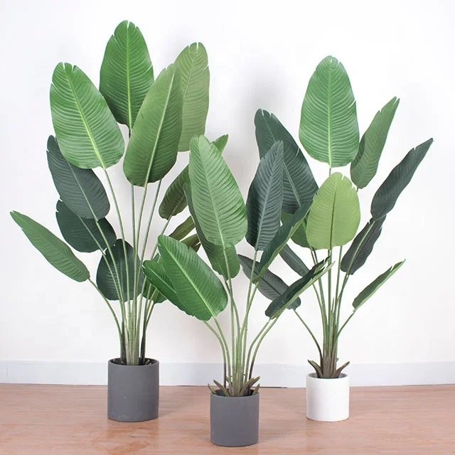 Fake green Plant artificial plants artificial banana tree artificial travel banana plant bonsai  for indoor decoration