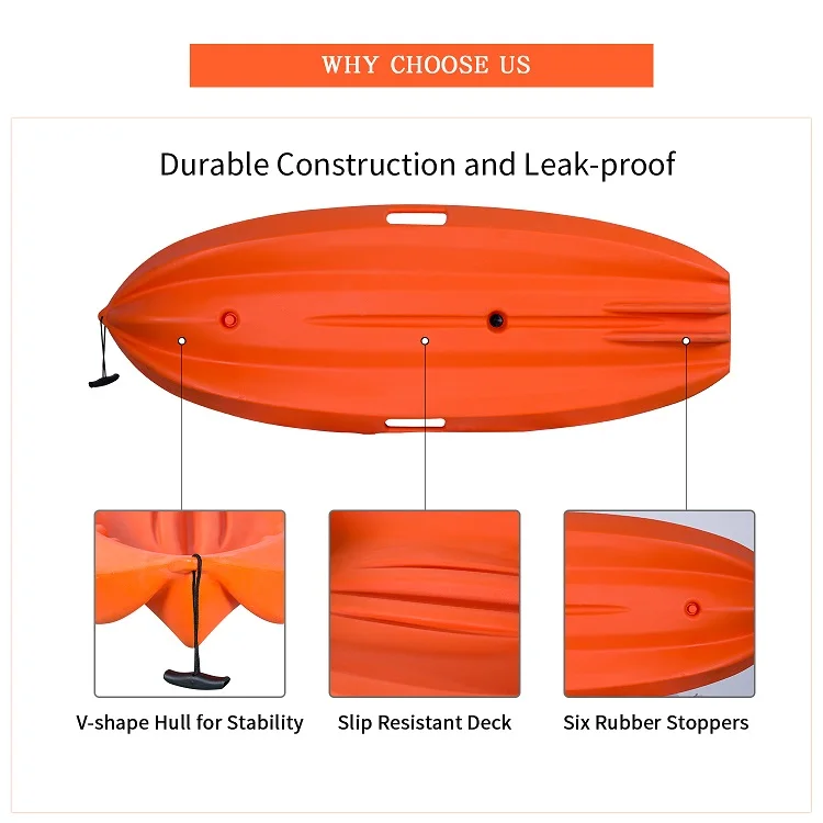 Wholesale roto-molded Plastic Cheap Sit on Top Fishing Canoe Kayak for sale