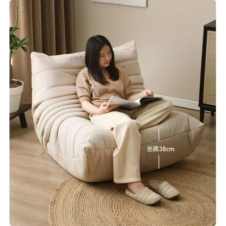 [Quality] Caterpillar couch can lie can sleep balcony lounge chair Bedroom living room single sofa chair