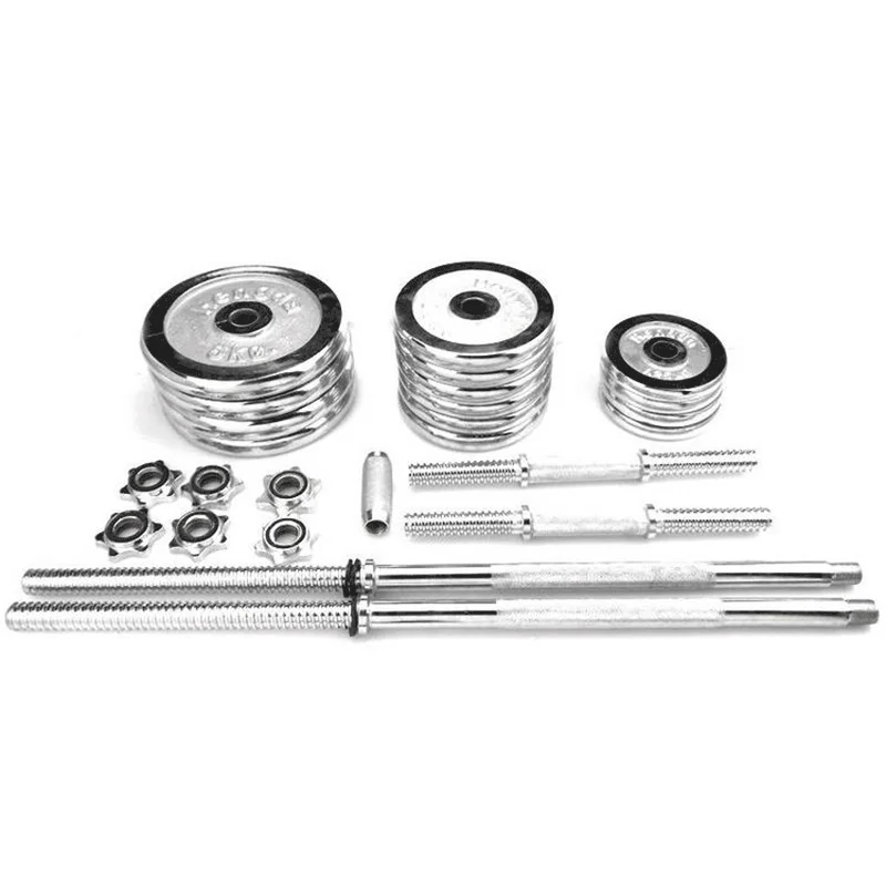 Hot Selling Color Strip Double Clip Electroplating Chain Link Fitness Dumbbell Suit