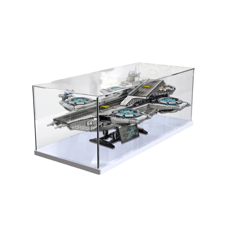 Transparent acrylic display box suitable for Lego model table top box cube storage box for action character collection toys