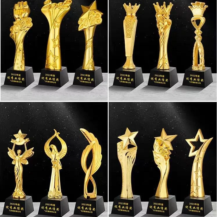 Custom Crystal Resin Metal Trophy Cups Award Soccer Gold Trophies Sports Music Dance Champion League Trophy