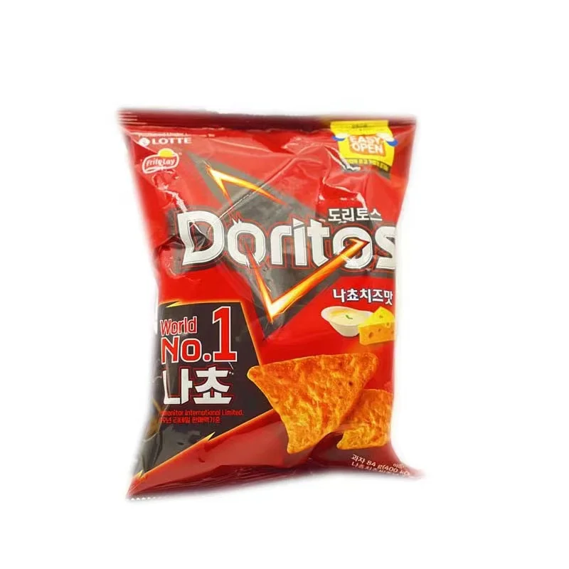 Korean snacks late night chicken flavor and cheese flavor corn chips flakes 84g