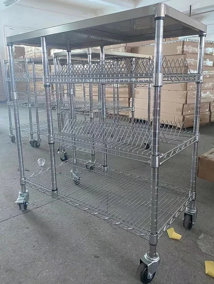 Folding Roll Cage Trolley For Warehouse or Factory