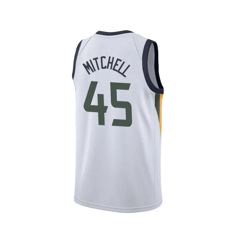 Customized Donovan Mitchell Jersey Design Basketball Shorts Sublimated #45 Donovan Mitchell Basketball Jersey/ Uniform