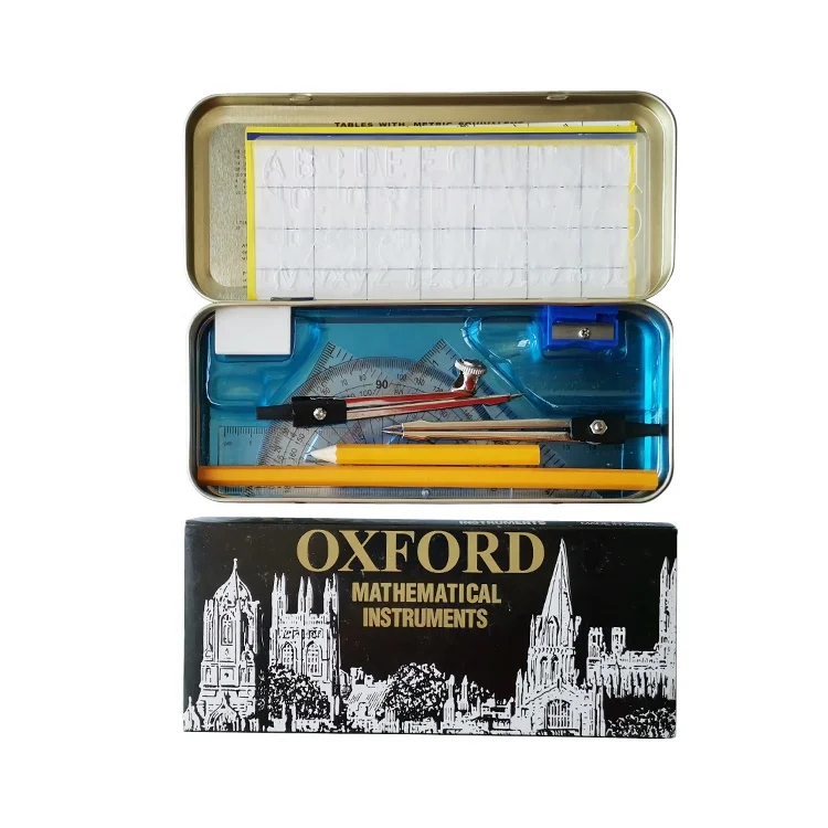 China School Student Oxford Geometry Drafting Math Set Mathematical Instruments Kit