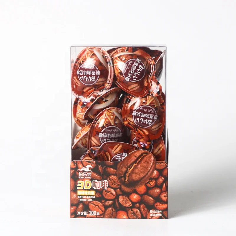 wholesale Candy Factory Direct Custom Personal label coffee candy less sugar bitter coffee bean taste tablet candy