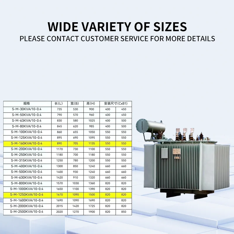 Quiet Easy Maintenance 3D 3-Phase Oil Transformer Energy Efficient 35kv Input 60Hz 250kva/630kva 380v/440v Single Conversion