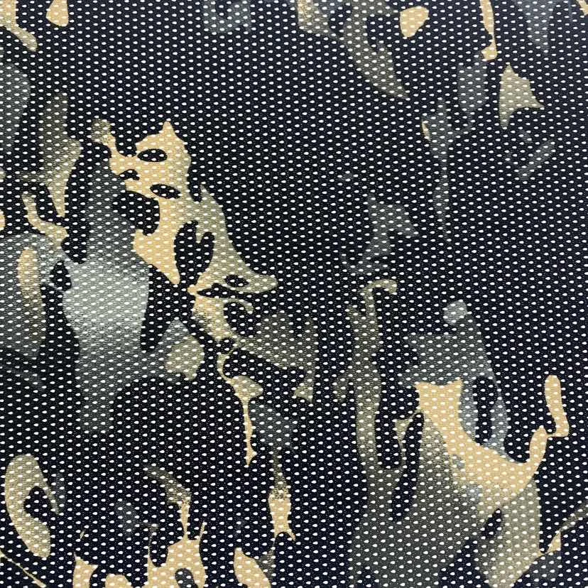 100% polyester camo  black mesh fabric for outdoor multi-environment concealment solution  hunting camouflage clothing