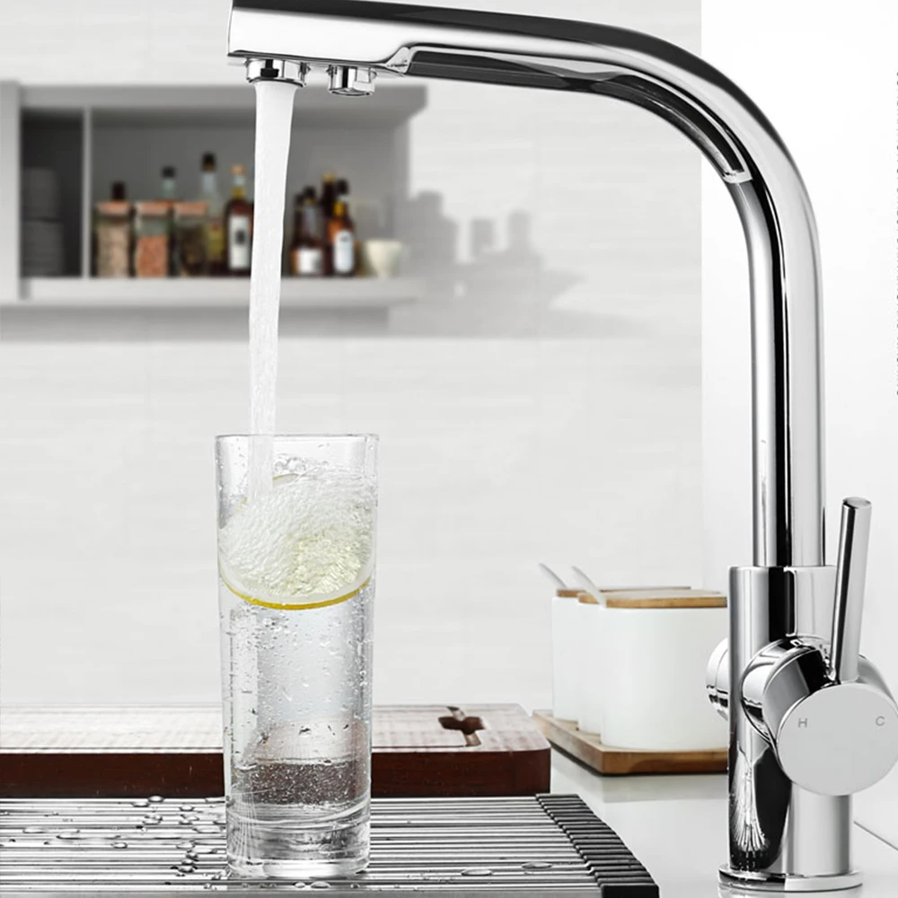 Factory Price Kitchen Sink Tap Handle Hot and Cold Water Taps Luxury Tap Basin Kitchen Faucet Brass T Kitchen Sink Tap Modern