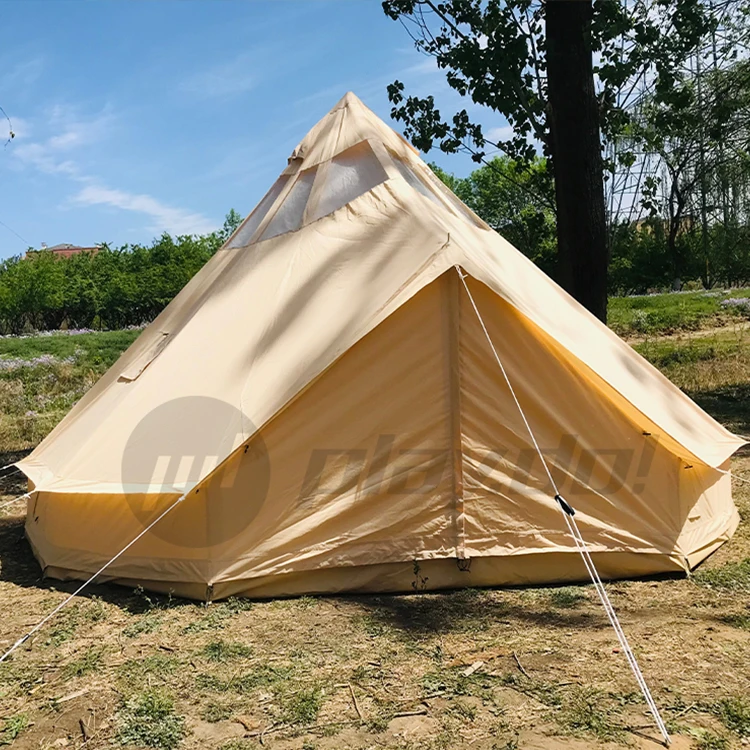 Uniatrengh Big outdoor camping canvas luxury deluxe glamping 3m 4m 5m 6m 7m bell tent with skylight