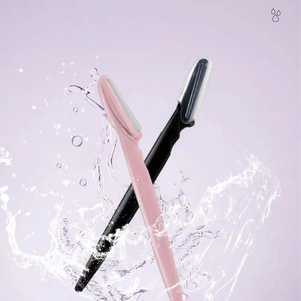 Customized Colors Stainless Steel Eyebrow Trimmer Razor Women Hair Remover Face Shaving Beauty Blade