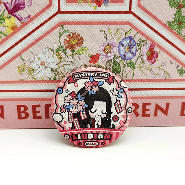 Woven Cartoon Embroidery Comics Brooch Tinplate Pin Clothing Bags Accessories Cartoon Logo Custom