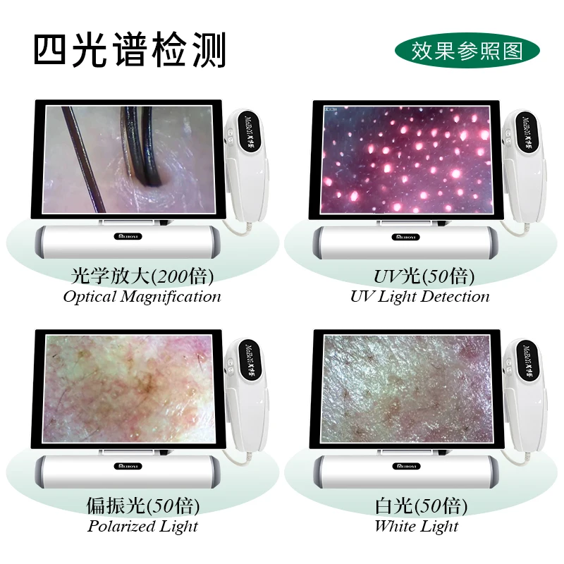 Meiboyi Portable four-spectrum High-definition touch screen Hair Machine scalp Camera Skin Analysis Detector Beauty Salons