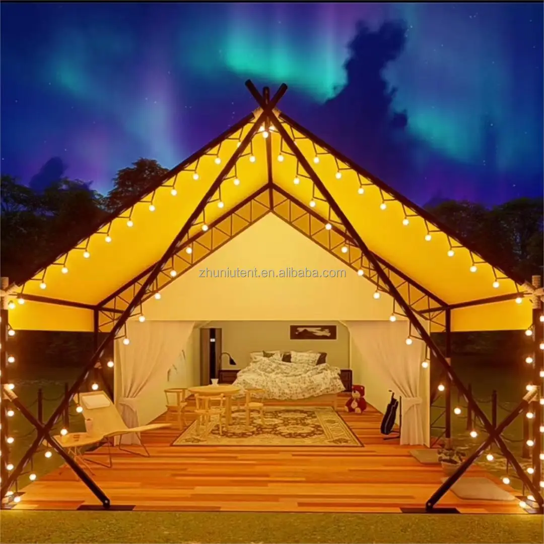 Luxury Outdoor Tent PVC Waterproof Camping House Safari for Resort Glamping Hotel Sale