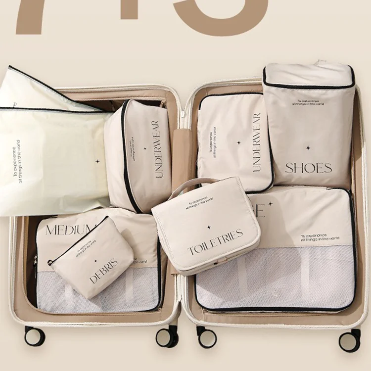 Настраиваемый логотип восьмиместная профессиональная дорожная сумка для хранения большой вместимости одежды обуви косметики многоразового использования