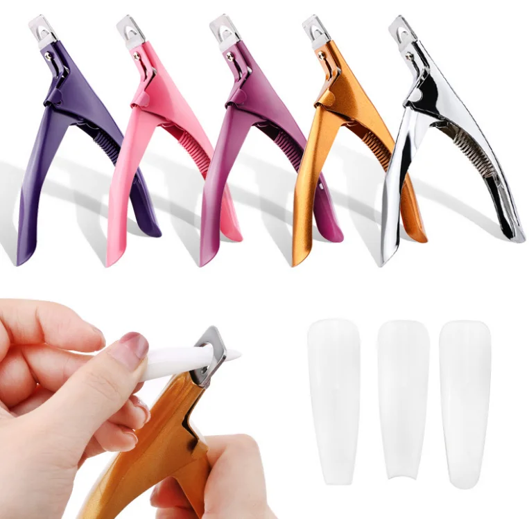 Professional nail art tools U-shaped french style nail extension edge cutters clipper false nail tip cutters
