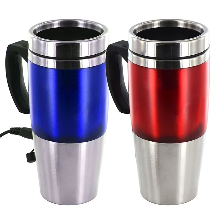 Car Heating Cup Auto 12-24V Heating Cup Electric Kettle Cars Thermal Heater Cups Boiling Water bottle Auto Accessories 450ML