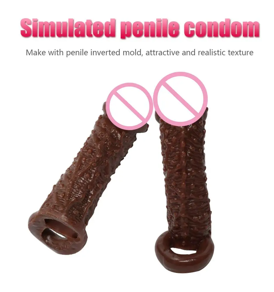 TPR Brown Black Adult Sex Toy In India Inflatable Penis Sleeve Enlargement