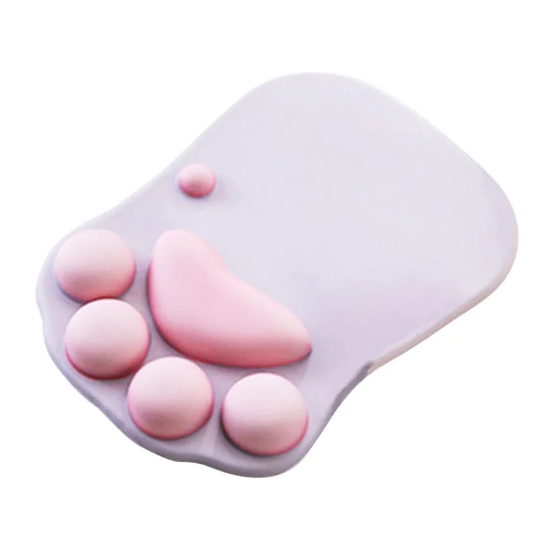 Oem Odm Cartoon Mouse Pad Keyboard Wrist Cushion Soft Silicone Cute Sublimation Black Cat Paw Mouse Pad Ergonomic