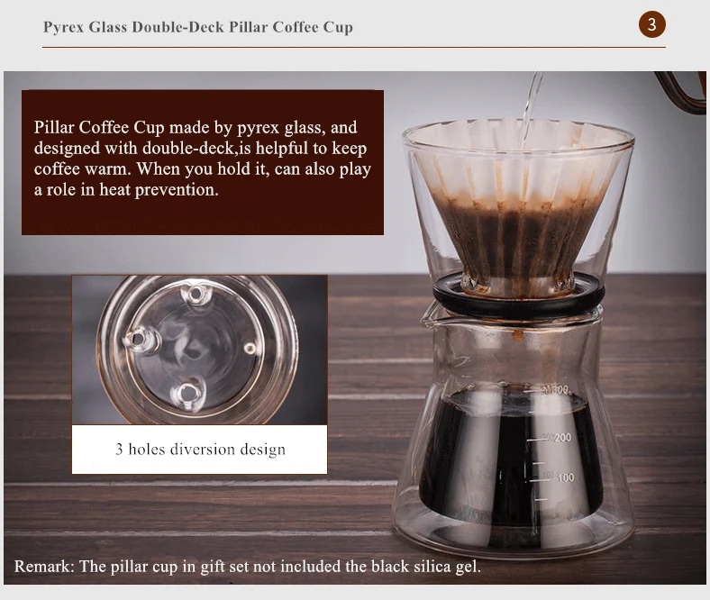 Hot sale Coffee Gift Boxes Barista Accessories V60 Dripper Set Filter Cup Manual Grinder Coffee Kettle Pot Coffee Tea Sets