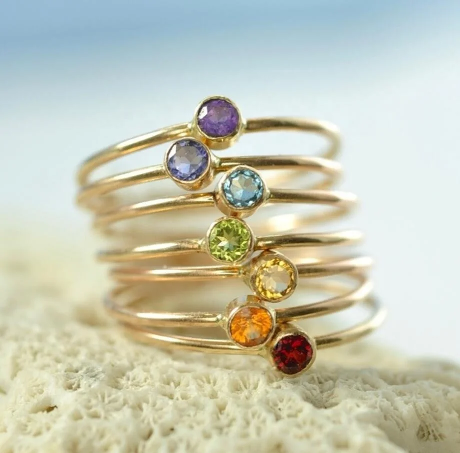 Customized Adjustable designer cubic zirconia jewelry chakra ring for women