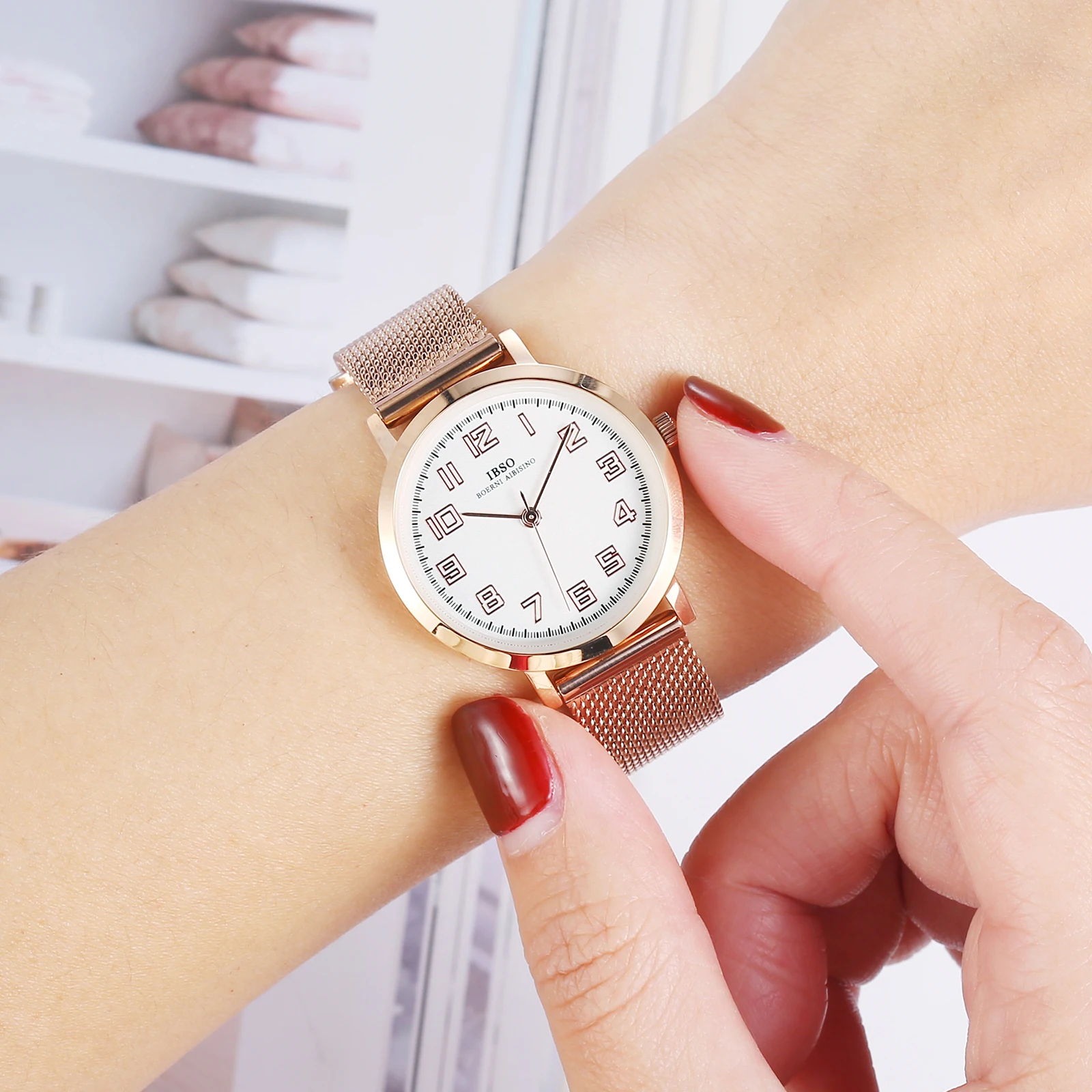 IBSO 2024 New Luxury Japanese Movement Quartz Watch Business Fashion Style Stainless Steel 30mm 9mm Alloy Limited Edition Seiko