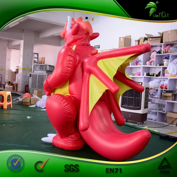 Hongyi Inflatable Suit, Inflatable Red Fire Dragon Mascot Costumes, Blow Up Body Suit