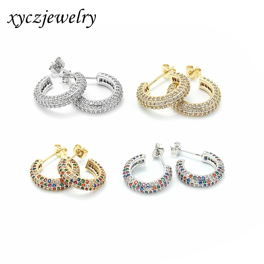 New design simple cz stud earrings hot sale fashion earrings 2019