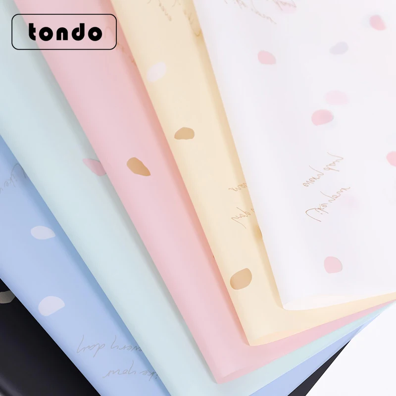 2021 Tondo 20sheet/bag Waterproof petal Pattern Korean Flower Wrapping Paper For Flower