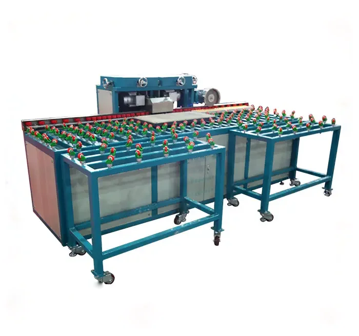 Double Head Low-e Glass edge Grinding Polishing and Film Removing Machine for Insulating Glass Processing