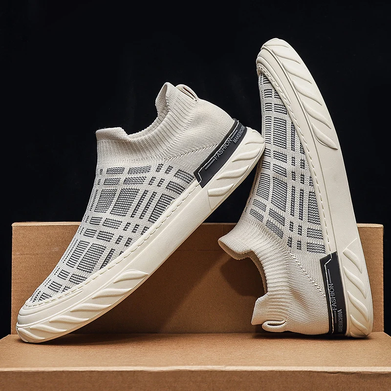 Jackbaggio Made Stylish Anti Odor Men Cheap Low Price Woven Fabric Slip On Casual Shoes Factory