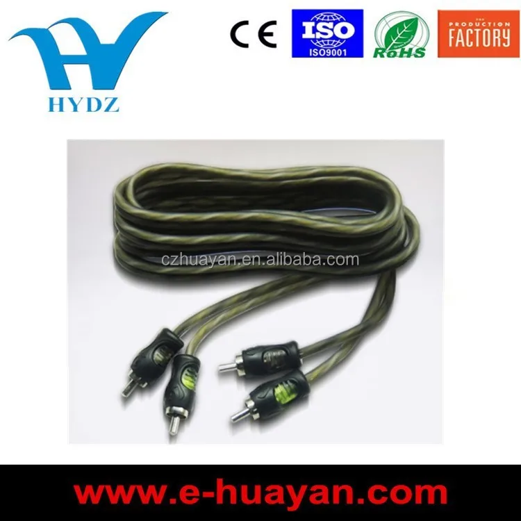 2019 Новое поступление RoHS высокого класса 2rca Кабели аудио автомобиля