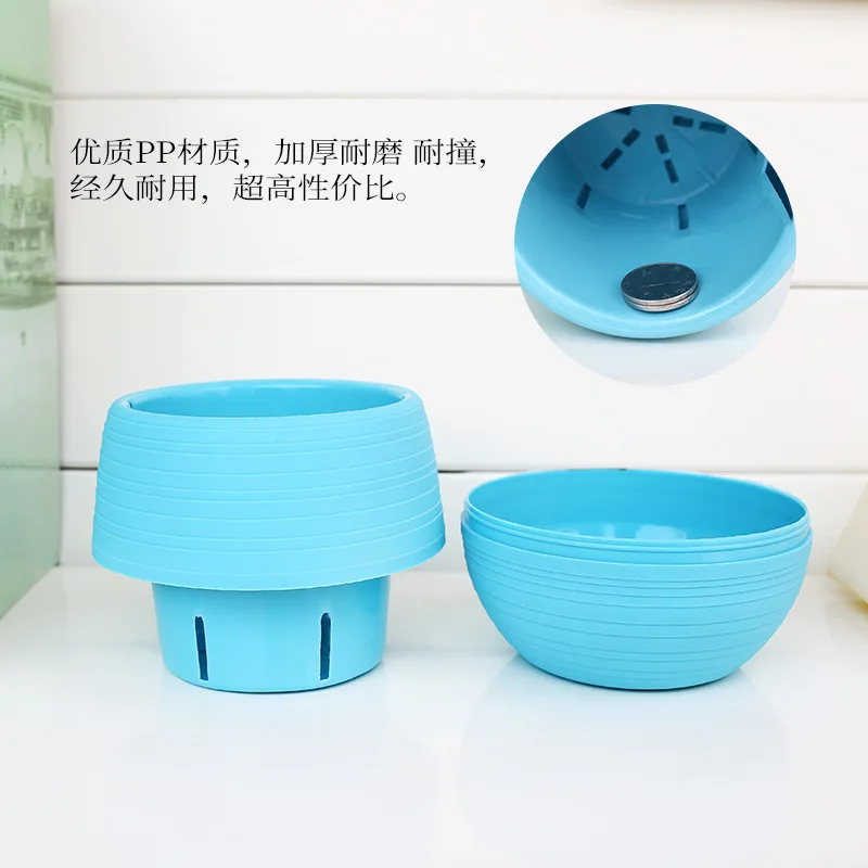 Various sizes of succulent plants small flower mini stone ball pp resin plastic rainbow pot flower